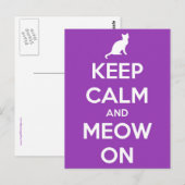 Ruhe und Kraft auf Lila behalten Postkarte (Vorne/Hinten)