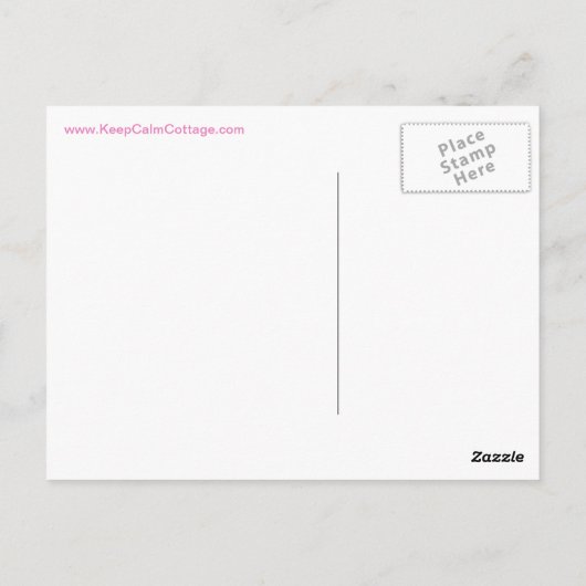 Ruhe und Kraft auf Rosa behalten Postkarte (Rückseite)