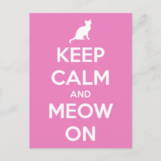 Ruhe und Kraft auf Rosa behalten Postkarte (Vorderseite)