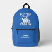 Ruhe und Kreuzfahrt auf Individuelle Name & Farbe Bedruckter Rucksack (Vorderseite)