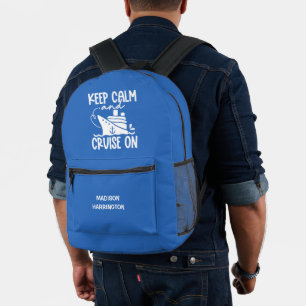 Ruhe und Kreuzfahrt auf Individuelle Name & Farbe Bedruckter Rucksack