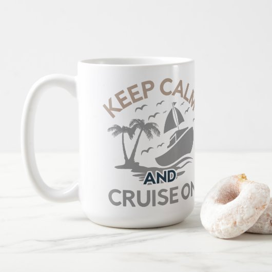 Ruhe und Kreuzfahrt behalten Kaffeetasse (Mit Donut)