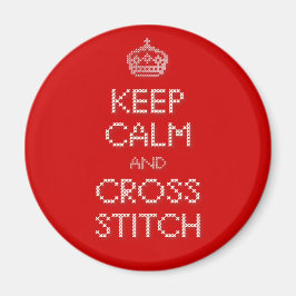 Ruhe und Kreuzstich behalten Magnet