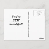 Ruhe und Kreuzstich behalten Postkarte (Rückseite)