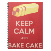 Ruhe und Kuchen behalten Notizblock (Vorderseite)