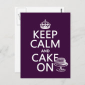 Ruhe und Kuchen behalten Postkarte (Vorne/Hinten)