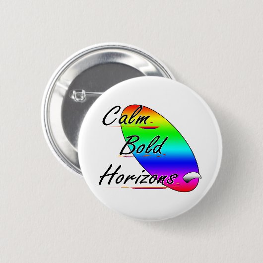 Ruhe und kühne Horizonte beim Surfen Button (Vorne & Hinten)