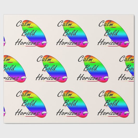 Ruhe und kühne Horizonte beim Surfen Geschenkpapier (Flach)