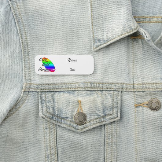 Ruhe und kühne Horizonte beim Surfen Namensschild (Beispiel)