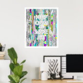 Ruhe und Kunst behalten Poster (Heimbüro)