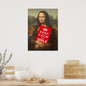 Ruhe und Lächeln behalten Poster (Küche)