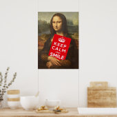 Ruhe und Lächeln behalten Poster (Küche)