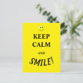 Ruhe und Lächeln behalten Postkarte (Stehend Vorderseite)