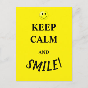 Ruhe und Lächeln behalten Postkarte