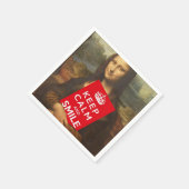 Ruhe und Lächeln behalten Serviette (Ecke)