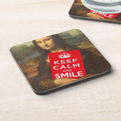 Ruhe und Lächeln behalten Untersetzer (Linke Seite)