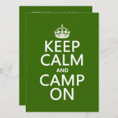 Ruhe und Lager Behalten Einladung (Vorne/Hinten)