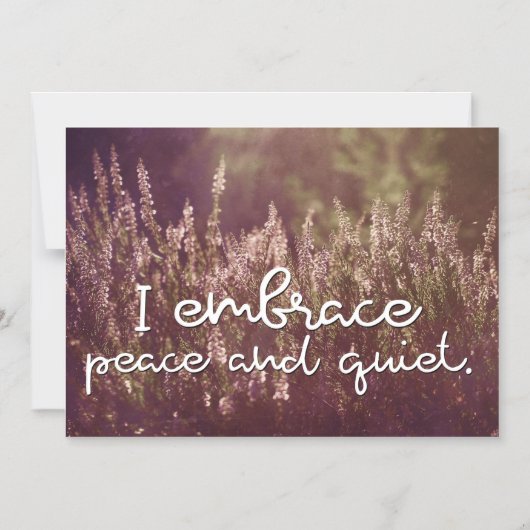 Ruhe und leise Magnetkarte Magneteinladung (Vorderseite)