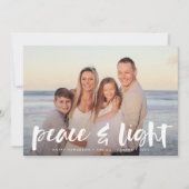 Ruhe und Licht | Hanukkah-Fotokarte Feiertagskarte (Vorderseite)