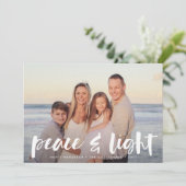 Ruhe und Licht | Hanukkah-Fotokarte Feiertagskarte (Stehend Vorderseite)