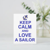 Ruhe und Liebe als Seemann behalten Postkarte (Stehend Vorderseite)