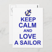 Ruhe und Liebe als Seemann behalten Postkarte (Vorne/Hinten)
