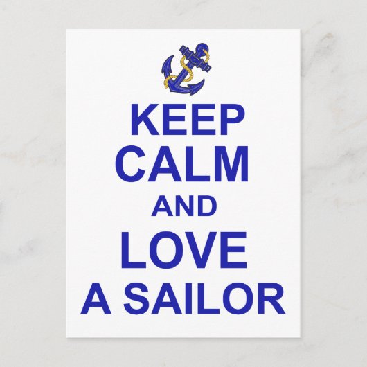 Ruhe und Liebe als Seemann behalten Postkarte (Vorderseite)