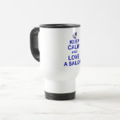 Ruhe und Liebe als Seemann behalten Reisebecher (Vorderseite Links)