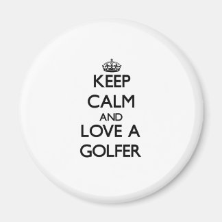 Ruhe und Liebe am Golfer behalten Magnet