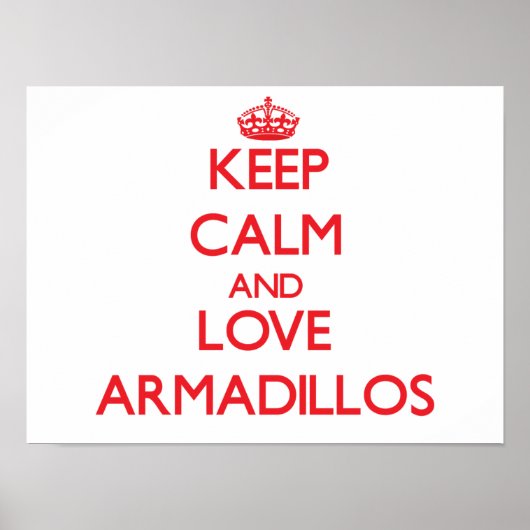 Ruhe und Liebe Armadillos behalten Poster (Vorne)