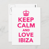 Ruhe und Liebe auf Ibiza behalten Postkarte (Vorne/Hinten)