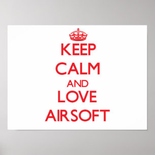Ruhe und Liebe behalten Airsoft Poster