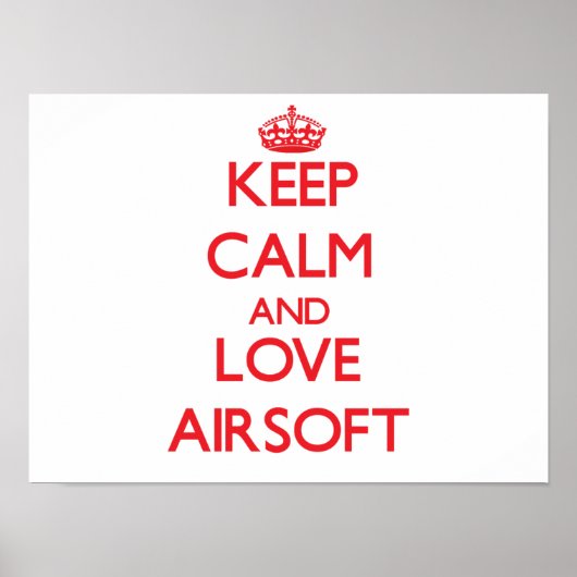 Ruhe und Liebe behalten Airsoft Poster (Vorne)