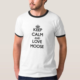 Ruhe und Liebe behalten Elch T-Shirt