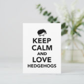 Ruhe und Liebe behalten Igel Postkarte (Stehend Vorderseite)