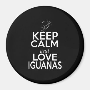 Ruhe und Liebe behalten Iguanas Magnet