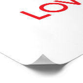 Ruhe und Liebe behalten Poster (Ecke)