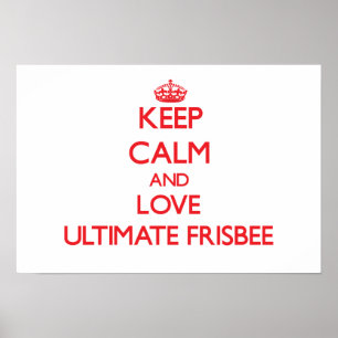 Ruhe und Liebe behalten Ultimate Frisbee Poster