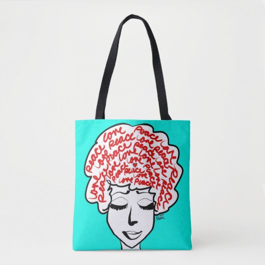 Ruhe und Liebe Canvas Beutel Tasche (Vorderseite)