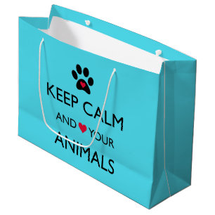 "Ruhe und LIEBE der Tiere Behalten" Große Geschenk Geschenktüte