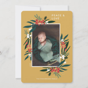 Ruhe und Liebe Festivals Cranberry & Foliage Foto Feiertagskarte