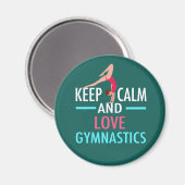 Ruhe und Liebe Gymnastik behalten Magnet (Vorderseite/Rückseite)