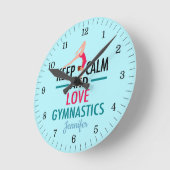 Ruhe und Liebe Gymnastik behalten Runde Wanduhr (Winkel)