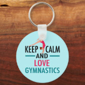Ruhe und Liebe Gymnastik behalten Schlüsselanhänger (Rückseite)