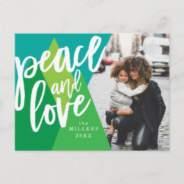 Ruhe und Liebe Helle Weihnachtskarte Feiertagspostkarte