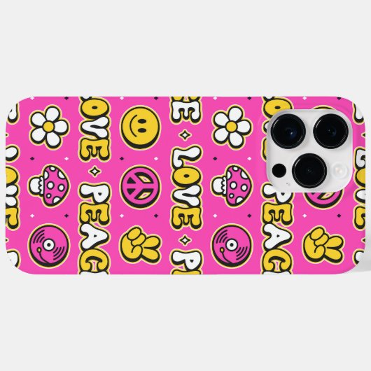 Ruhe und Liebe Hippy Style Case-Mate iPhone Hülle (Rückseite (Horizontal))