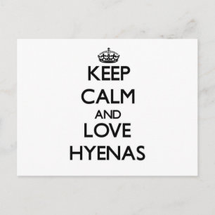 Ruhe und Liebe Hyenas behalten Postkarte