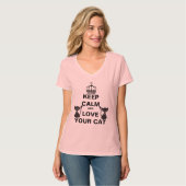 Ruhe und Liebe Ihrer Katze behalten T-Shirt (Vorderseite Vollansicht)