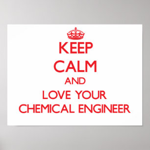 Ruhe und Liebe Ihres Chemieingenieurs behalten Poster