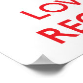 Ruhe und Liebe Ihres Rezeptionisten behalten Poster (Ecke)